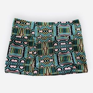 Women’s Stretchy Pencil Skirt Teal Aztec Skirt